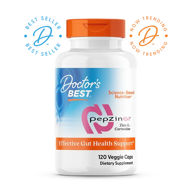 Doctor's Best PepZin GI, Zinc-L-Carnosine Complex, 120 Veggie Caps