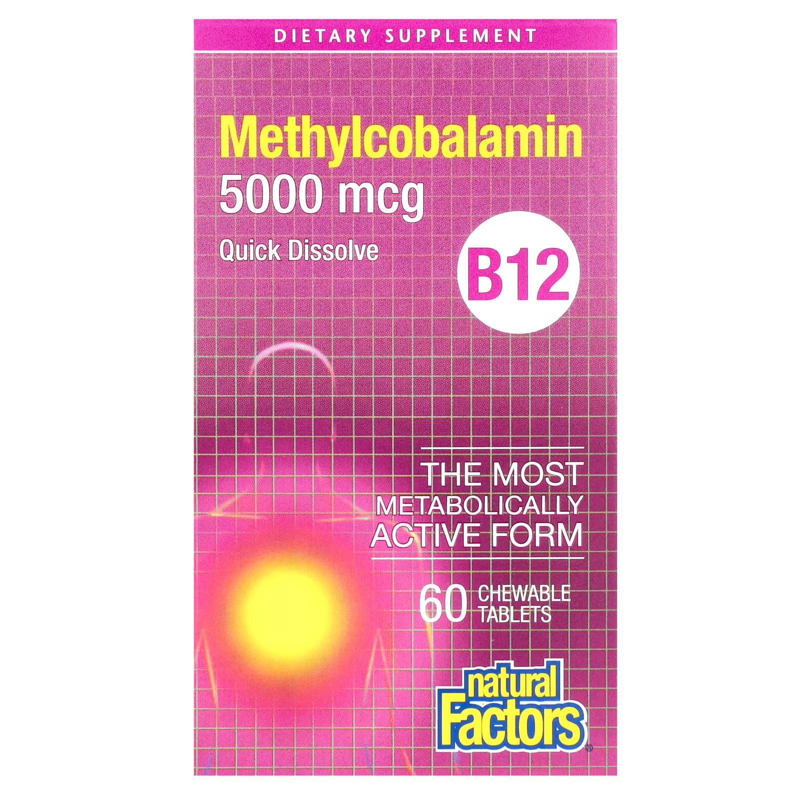 Natural Factors Methylcobalamin B12 5000 mcg