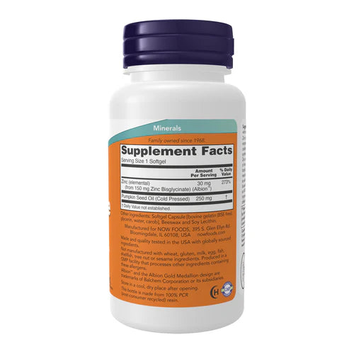 NOW Zinc Glycinate 30 mg