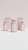 Vegan Capsule Bottle in Pink